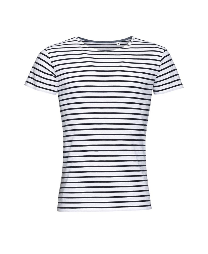 Camiseta Hombre Cuello Redondo A Rayas