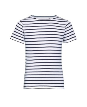 Camiseta Niños Cuello Redondo A Rayas