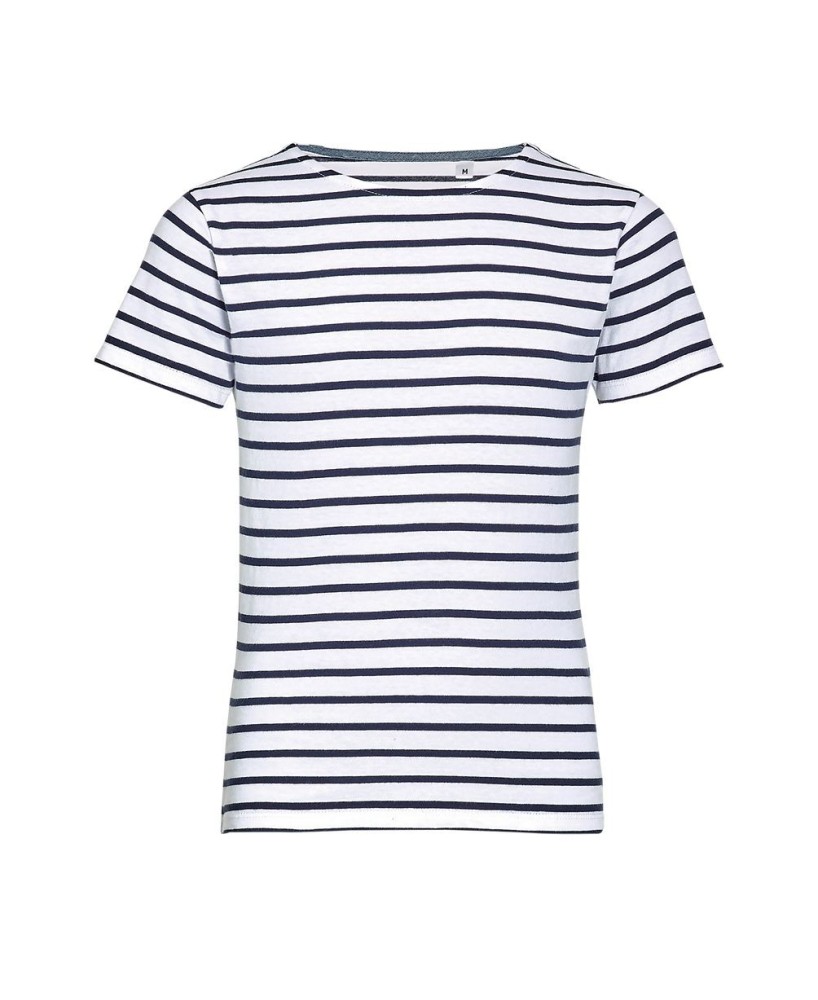 Camiseta Niños Cuello Redondo A Rayas