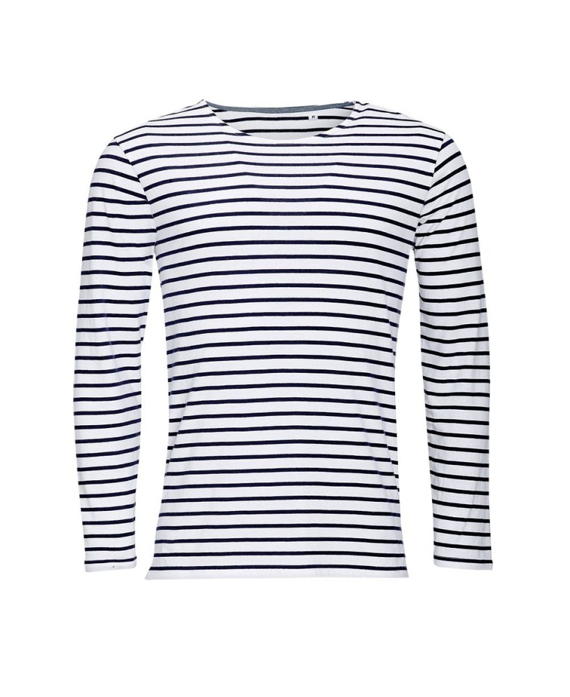 Camiseta Hombre Manga Larga A Rayas