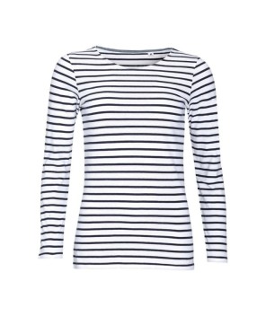 Camiseta Mujer Manga Larga A Rayas