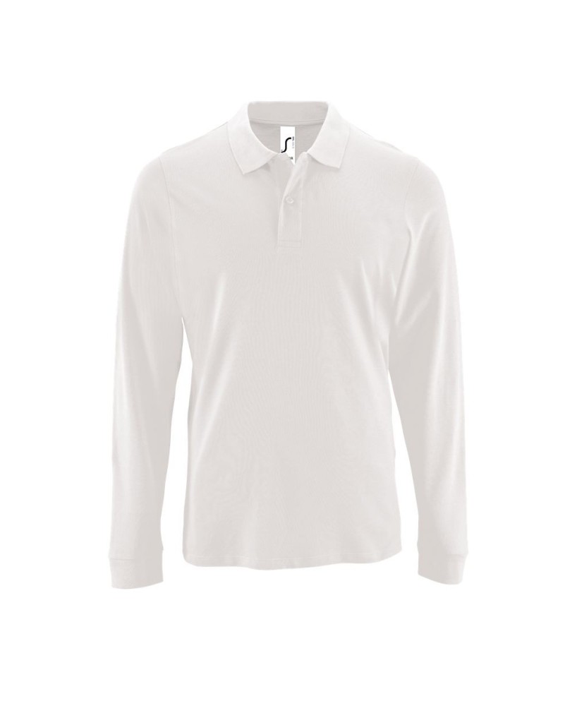 Polo Piqué De Manga Larga De Hombre