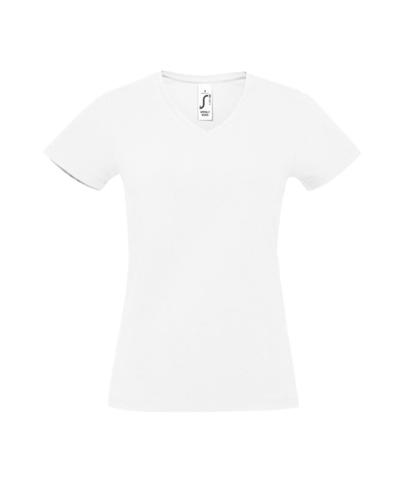 Camiseta Mujer Manga Corta Cuello Pico