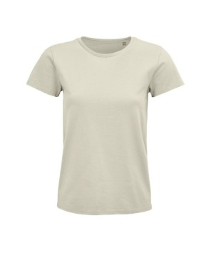 Camiseta Mujer De Punto Liso Y Cuello Redondo