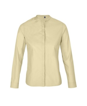 Camisa De Mujer Con Cuello Mandarin