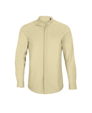 Camisa De Hombre Con Cuello Mandarin