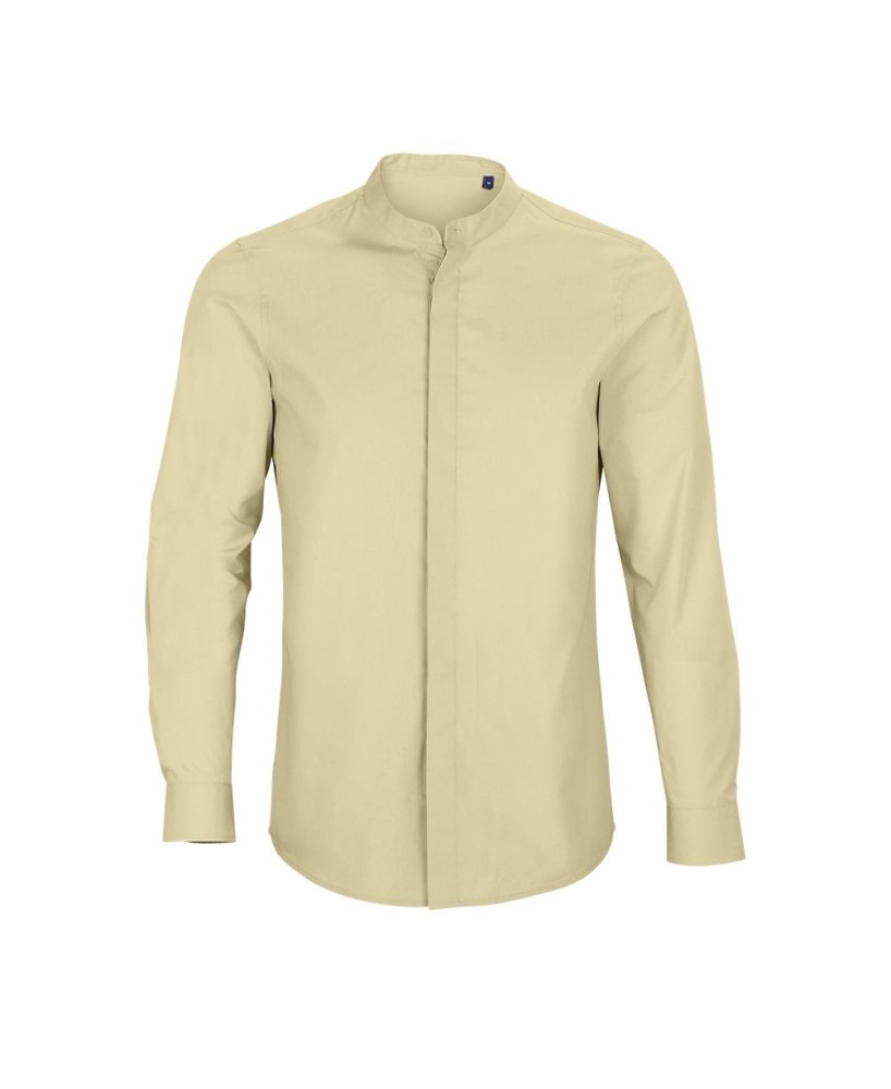 Camisa De Hombre Con Cuello Mandarin