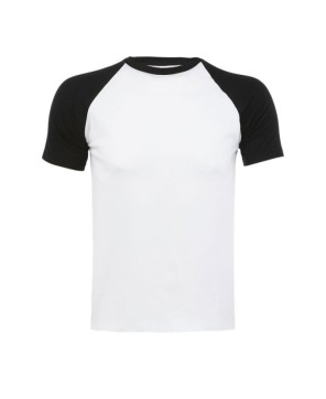 Camiseta Hombre Bicolor Manga Raglán