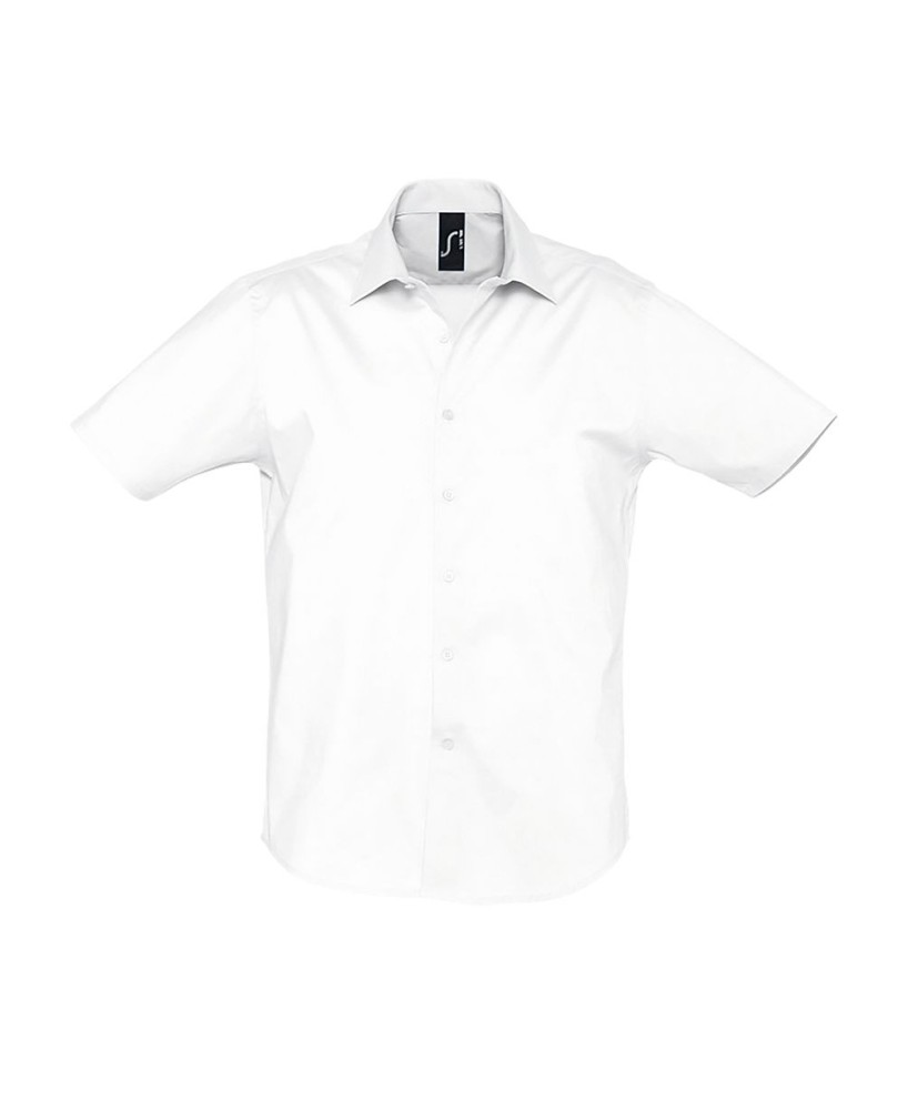 Camisa Strech Hombre Manga Corta