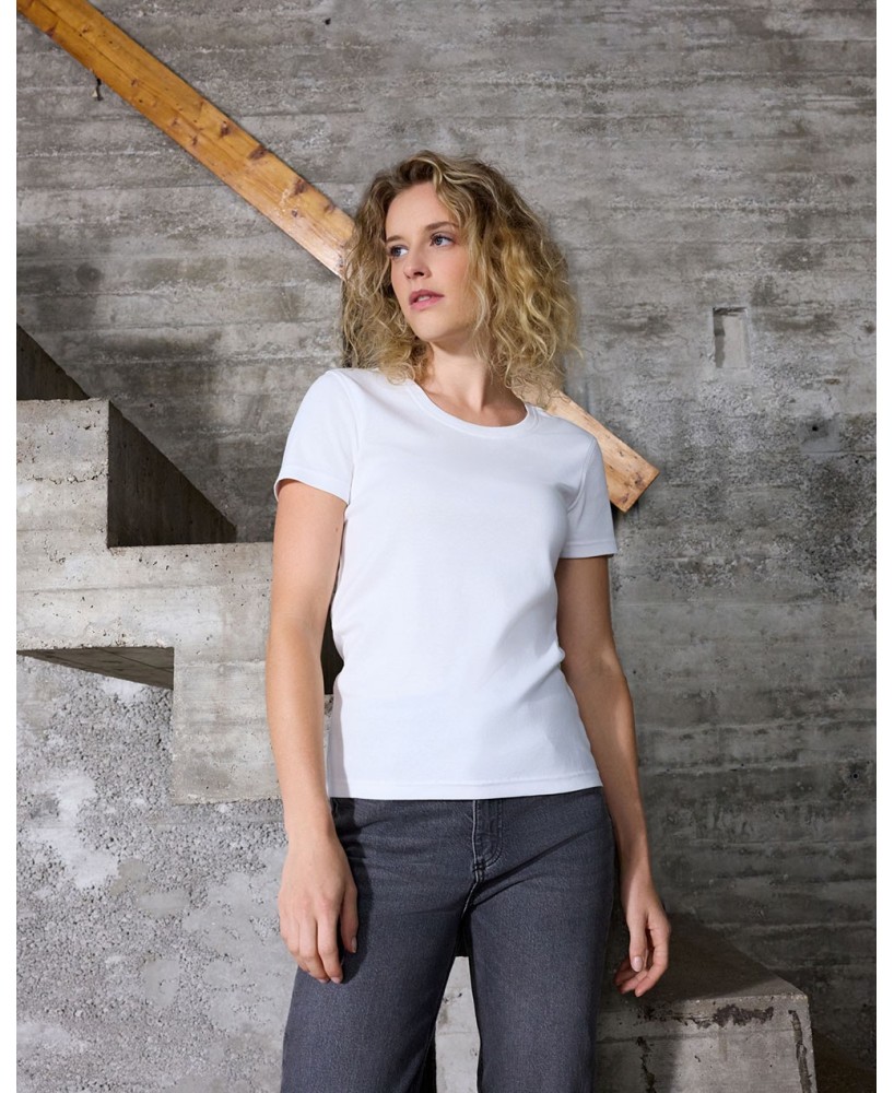 Camiseta en suave canalé