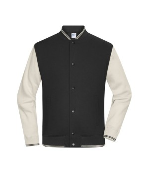 Chaqueta universitaria deportiva para promoción y estilo de vida.