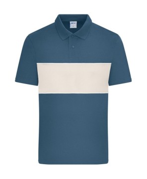 Polo unisex con inserción en contraste