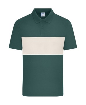 Polo unisex con inserción en contraste