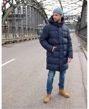 Abrigo largo de invierno con capucha