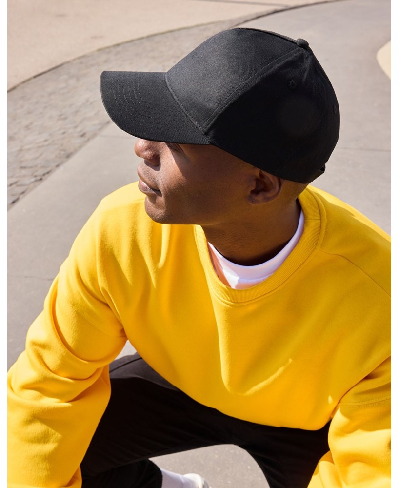 Gorra de 6 paneles con superficie sin cepillar