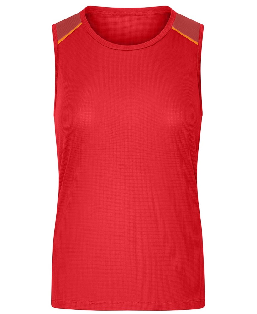 Top funcional de poliéster reciclado para running, deporte y fitness.