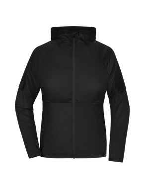 Elegante chaqueta híbrida para running, deportes y fitness.