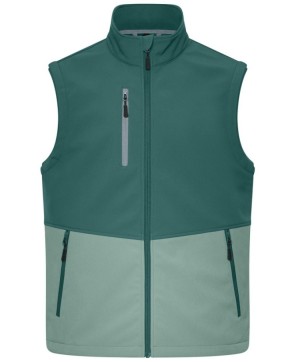 Chaleco softshell funcional con detalles en contraste.