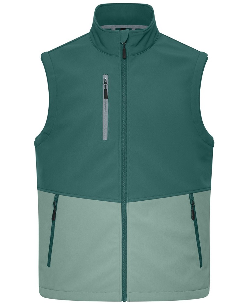 Chaleco softshell funcional con detalles en contraste.