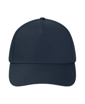 Gorra de 5 paneles de alta calidad fabricada en tejido de poliamida elástica.