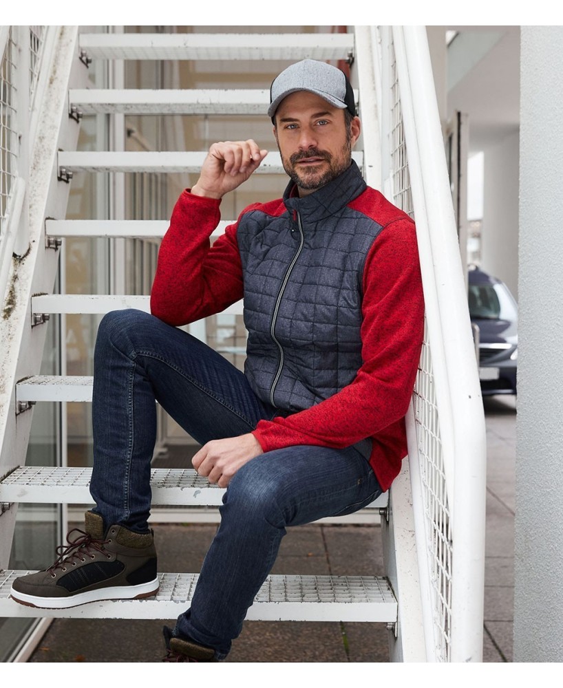Men Knitted Hybrid Jacket