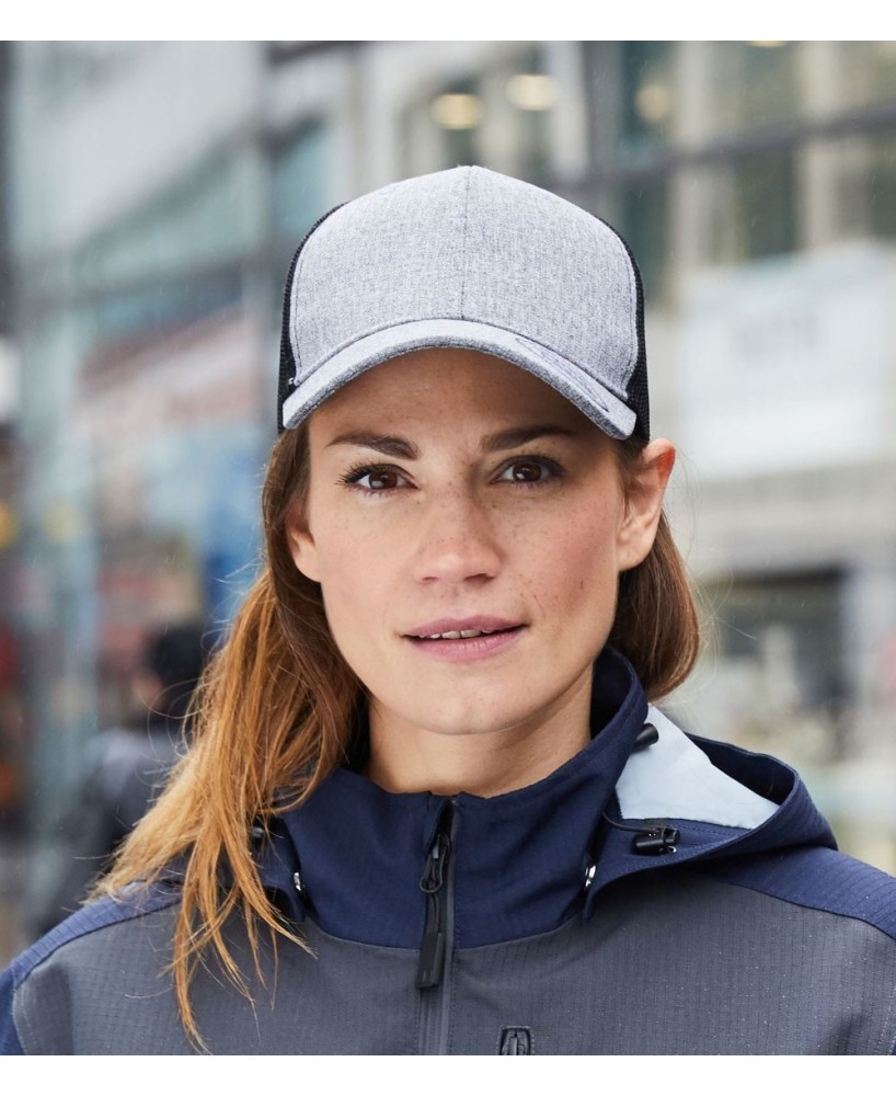 6 panel mesh cap mélange